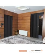 درب آکاردئونی چرمی رنگ مشکی کد L-2